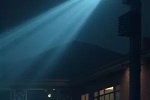 第九号站台封面画面，深夜站台的指示灯与空座椅